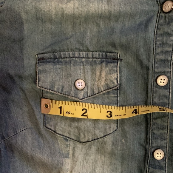 Harley Davidson 🦅denim snap up top Small - Picture 16 of 16